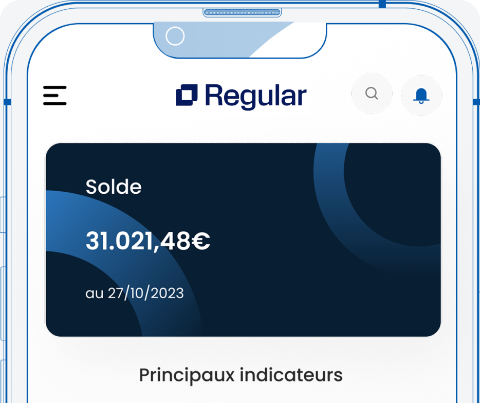 Dashboard mobile of Regular platform