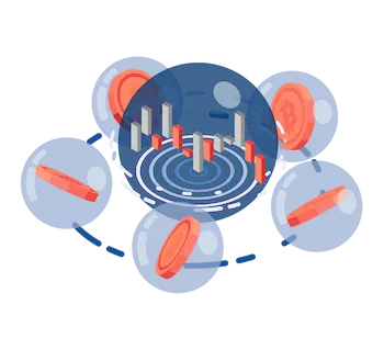 Bulles mouvements cryptomonnaies